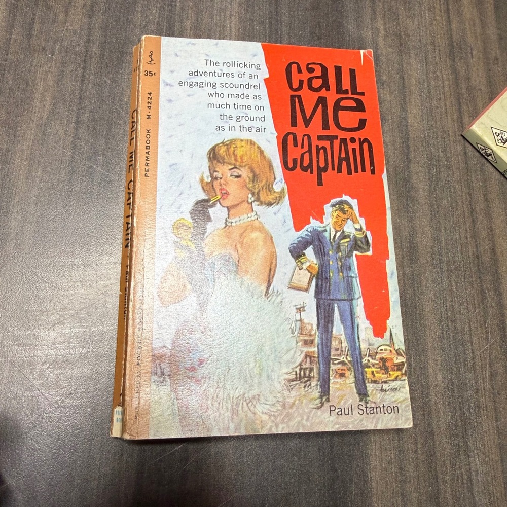 Call Me Captain Paul Stanton Vintage 1962 Permabook M-4224‎ Paperback Pulp